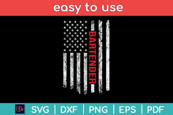 American Flag Bartender Fathers Day Svg