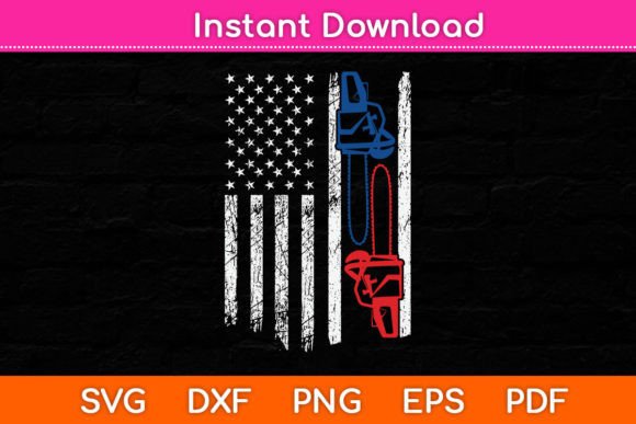 American Flag Patriotic Arborist Svg: Graphics for Crafts and Commercial Design