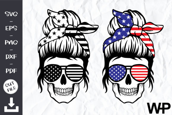 American Flag Skull Svg: Graphics and Crafts Fusion