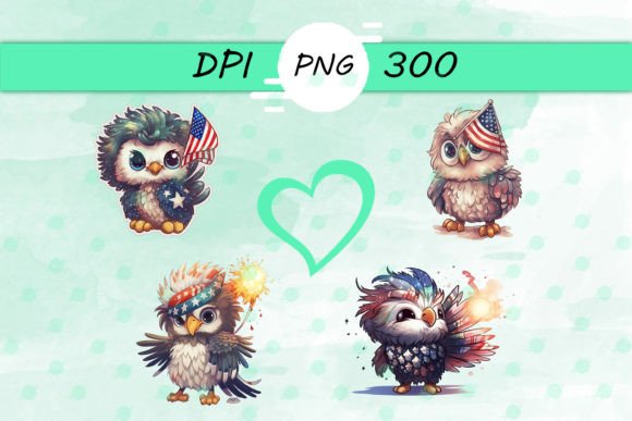 American Flag With Cute Bald Eagle Png