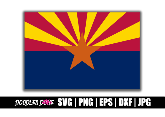 Arizona State Flag SVG for Graphics and Crafts