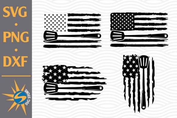 BBQ Us Flag Graphics for Crafts