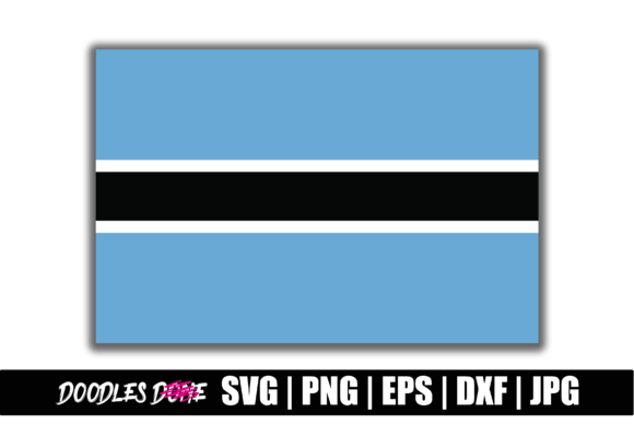 Botswana Flag SVG for Crafts and Graphics