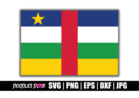 Central African Republic Flag SVG for Graphics and Crafts