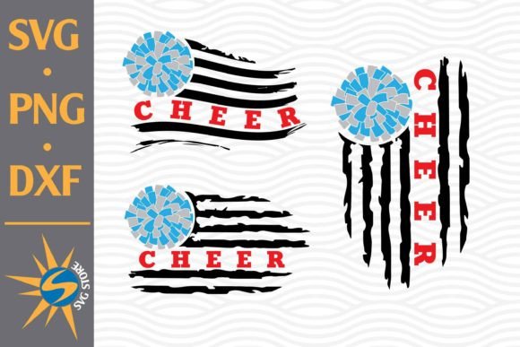 Cheer US Flag Graphics for Crafts Projects