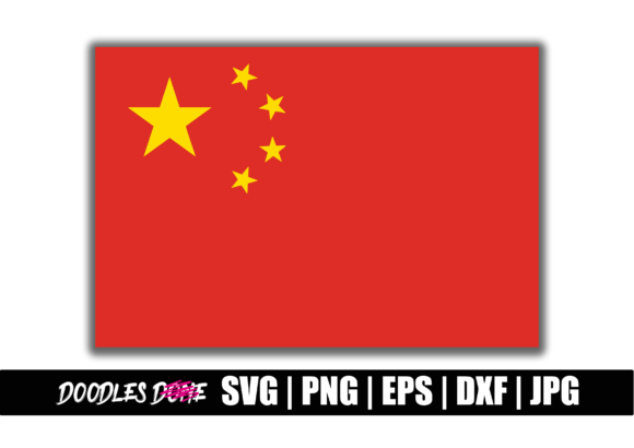 China Flag SVG for Graphics and Crafts