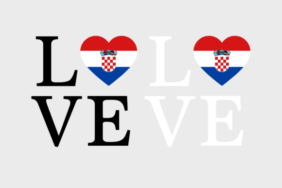 Croatia Flag Graphics for Crafts and Gifts