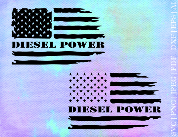 Diesel Power Flag SVG: Graphics for Crafts