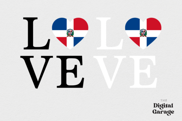 Dominican Republic Flag, Love Dominican Graphics for Crafts