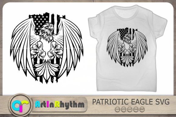 Eagle with American Flag Svg, Patriotic Graphics