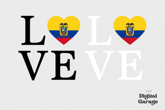 Ecuador Flag Graphics for Crafts & Sales