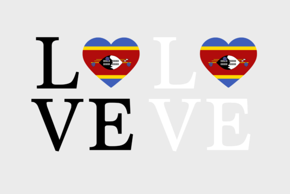 Eswatini Flag, Love Eswatini SVG PNG