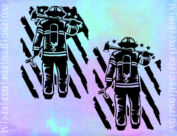 Firefighter Flag US SVG: Graphics for Crafts