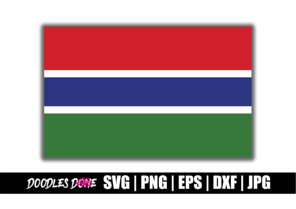Gambia Flag SVG for Graphics and Crafts