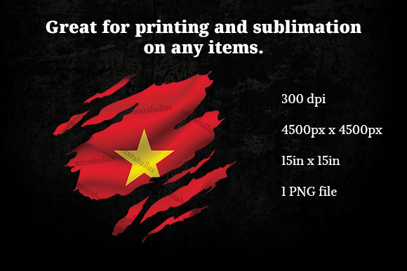 Graphics and Crafts: Vietnam Ripped Flag PNG