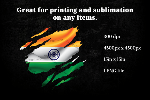 India Ripped Flag PNG: Graphics for Crafts and Branding
