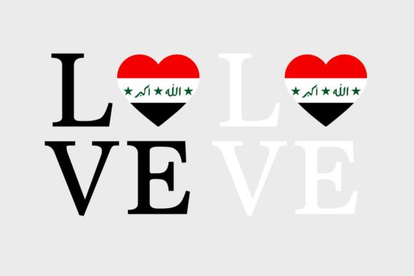 Iraq Flag, Love Iraq: Graphics for Crafts