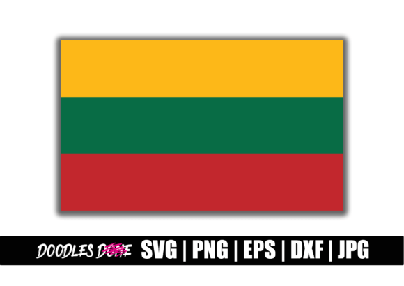 Lithuania Flag SVG for Graphics and Crafts