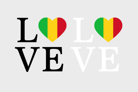 Mali Flag, Love Mali SVG PNG: Graphics for Crafts