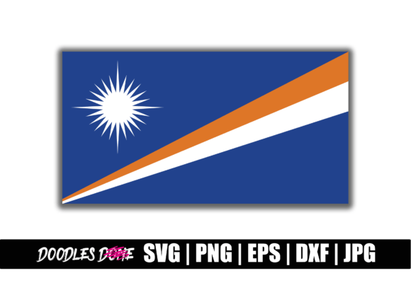 Marshall Islands Flag SVG for Graphics and Crafts