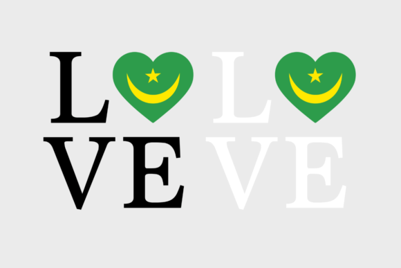 Mauritania Flag, Love Mauritania SVG PNG
