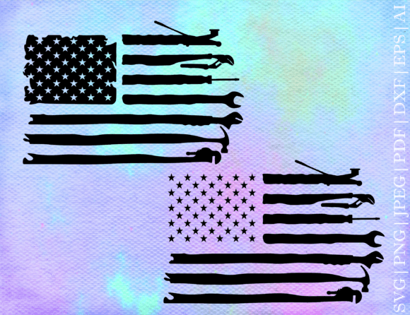 Mechanic American Flag SVG: Graphics for Crafts