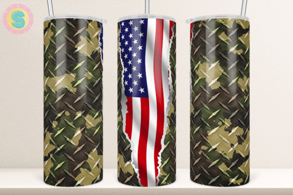 Metal USA Flag Tumbler Wrap for Graphics & Crafts