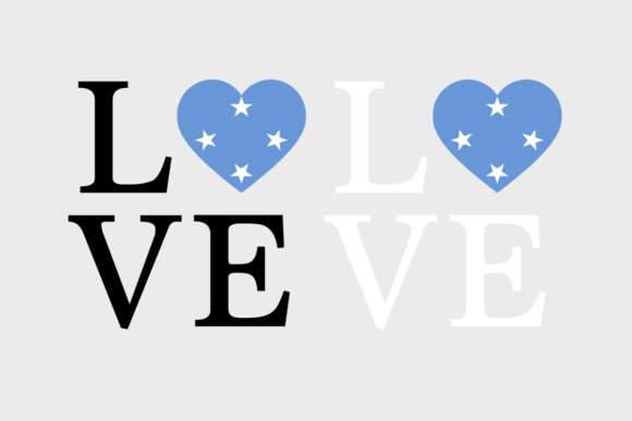 Micronesia Flag, Love Micronesia SVG PNG