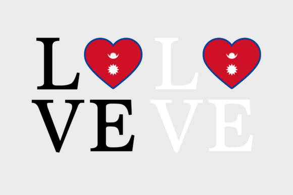 Nepal Flag, Love Nepal, SVG PNG