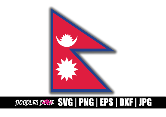 Nepal Flag SVG for Graphics and Crafts