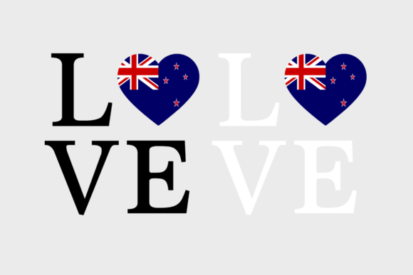 New Zealand Flag, Love New Zealand SVG
