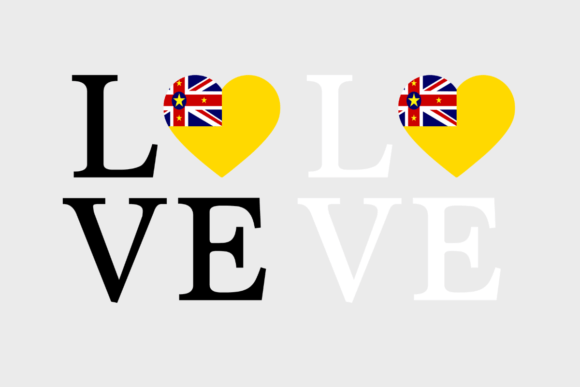 Niue Flag, Love Niue SVG PNG