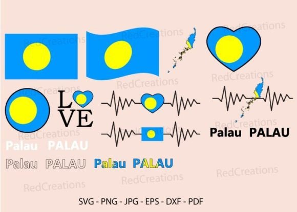Palau Flag Bundle Svg Graphics and Crafts