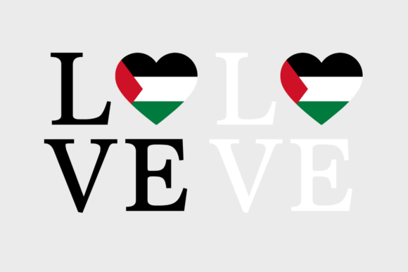 Palestine Flag, Love Palestine, SVG PNG