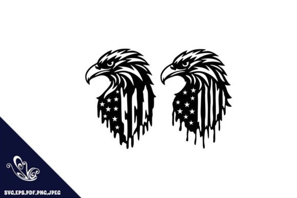 Patriotic Eagle Flag SVG Laser Cutting Graphics