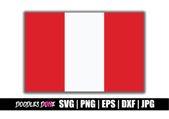 Peru Flag SVG for Crafts and Graphics