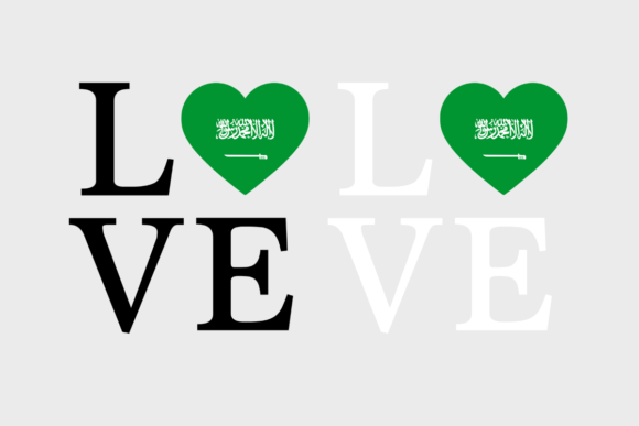 Saudi Arabia Flag, Love Saudi Arabia Graphics and Crafts
