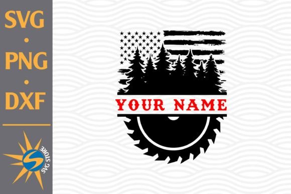 Saw Blade Forest US Flag