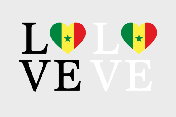 Senegal Flag, Love Senegal SVG PNG