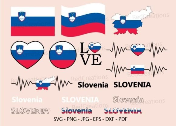 Slovenia Flag Bundle: Graphics and Crafts