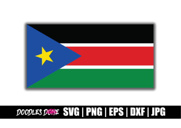 South Sudan Flag SVG for Graphics and Crafts