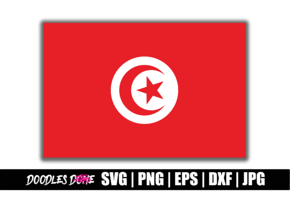 Tunisia Flag SVG for Crafts and Graphics
