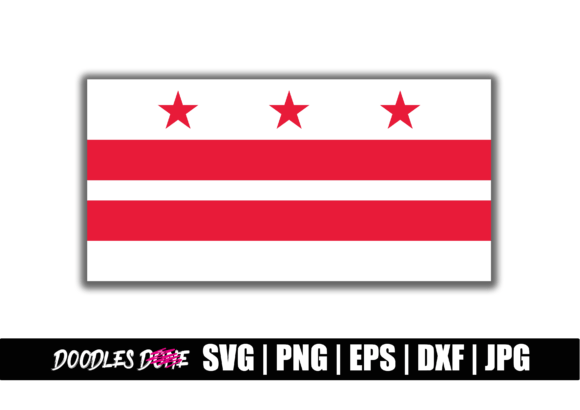 Washington DC State Flag SVG for Crafts and Graphics