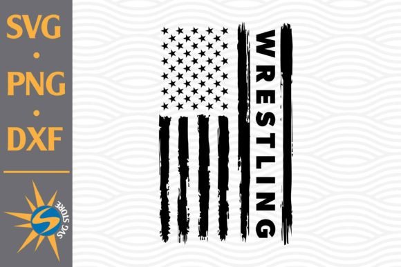 Wrestling US Flag Graphics and Crafts